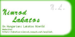 nimrod lakatos business card